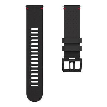 Перфорированный кожаный ремешок для часов Polar 22 мм blk/red M/L