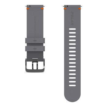 Перфорированный кожаный ремешок для часов Polar 22 мм Gry/Ora M/L — фото 2